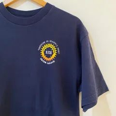 古着　半袖　Tシャツ　L   ネイビー　紺　バックプリント