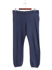 【お得なクーポン配布中!】 90s USA製 ラッセル ポケット付き 無地 スウェット パンツ メンズ レディース S / オールド 裏起毛 トレーナー イージーパンツ ブランク 紺
