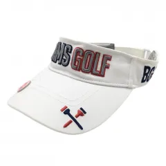 ビームスゴルフ サンバイザー 白×グレー 立体ロゴ刺しゅう マーカー付き  ゴルフウェア BEAMS GOLF