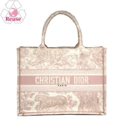 【リユース品】 ディオール DIOR バッグ トートバッグ ブックトート　ミディアム ピンク系 【お取り寄せ】