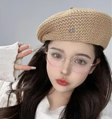 ベレー帽 ハンチング 麦わらベージュ 通気性 調整可 夏素材 帽子 おしゃれ