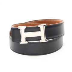 エルメス HERMES ベルト コンスタンス Hベルト ブラック/ゴールド カーフ（牛革） ベルト レディース Used B