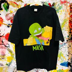 MASK 映画 メンズ ロンT 長袖 秋 冬 ジムキャリー L XL マスクTシャツ 映画MASK ジムキャリー コメディ映画 ヴィンテージTシャツ 90sTシャツ 新品未使用 レトロ 個性的 奇抜 エモい バンドT カットソー 攻め 前衛的