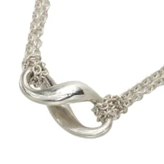【本物保証】 箱・布袋付 新品同様 ティファニー TIFFANY & Co. 7.2g インフィニティダブルチェーンペンダント ネックレス シルバー925