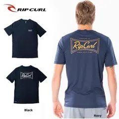ラッシュガード メンズ　リップカール RIPCURLL  WLYY6M　UV TEE Ｔシャツ 半袖 ラッシュ UPF50+ 海　プール サーフィン　アウトドア　マリンスポーツ