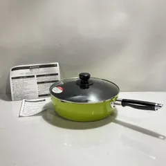 深型フライパン 蓋付き IH対応 直径約26cm　(管理番号：OKU8727/C4-100)