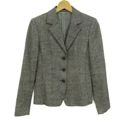 ケーティーキヨコタカセ テーラードジャケット ウール ストレッチ アウター 日本製 黒 レディース 11サイズ ブラック KIYOKOTAKASE 【中古】