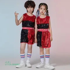 子供 上下セット キッズ 男の子 ダンスウェア 女の子 夏コスチューム スパンジャズ ショートパンツ 舞台衣装 学園祭 Tシャツ ヒップホップ 発表会 公演着  vii3v384682