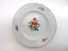 マイセン Meissen ベーシックフラワー 透かし プレート 15cm 金彩