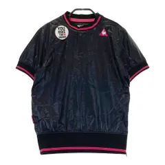 サイズ：M LE COQ GOLF ルコックゴルフ  半袖 ナイロンブルゾン 裏メッシュ  ブラック系 [240101394954] ゴルフウェア レディース ストスト
