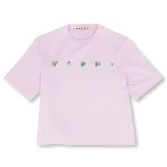 マルニ Tシャツ 半袖 MARNI KIDS マルニキッズ 大人も着用可能 M01317 M00HZ 0M347PINK ソフトピンク クロップド丈 ちびT ミニT ショート丈 コットン 綿100％