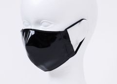 専用★エナメル生地のボクシングトランクス（エナメル裏地つき メンズＬ黒/青 光沢抜群【エナメル生地のボクシングトランクス(エナメル裏地付き