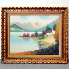 油彩画 小川久雄 遠野村(岩手) 10号 - メルカリ