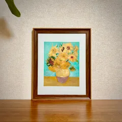新品☆額縁付アートポスター☆フィンセント・ファン・ゴッホ☆Vincent van Gogh☆Vase with Twelve Sunflowers, 1889☆ひまわり☆86