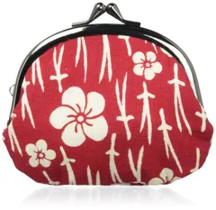 【新着商品】ねじ梅 晒3.3寸がま口 コインケース 0 和柄財布 丸全