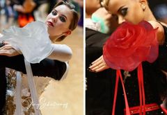 立体花モチーフフロート ペア 社交ダンス モダンダンス オーダーメイド