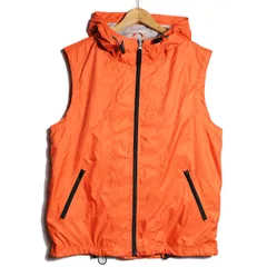 00's ギャップ フード付き ナイロン ベスト (M) オレンジ パーカー メッシュライニング 00年代 旧タグ ギャップ 青タグ GAP Y2K 2000年製　アメリカ古着 USED  ビンテージ ヴィンテージ