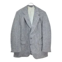 90年代 USA製 Harris Tweed ハリスツイード テーラードジャケット グレー(メンズ 44相当)中古 古着 V4528のサムネイル