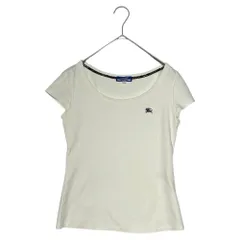 BURBERRY BLUE LABEL(バーバリーブルーレーベル) One-pointed logo short-sleeved cut and sewn ワンポイント ロゴ 半袖 カットソー FAF96-627-01 38(M程度) ホワイト