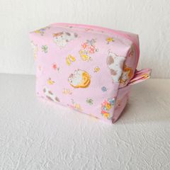 ボックスポーチ　化粧ポーチ 小物入れ　ポーチ ハンドメイド No.554