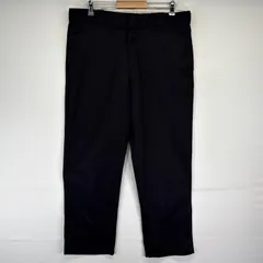 古着 ディッキーズ Dickies ワークパンツ 874 ワンポイントロゴ 長ズボン チノパン 大きいサイズ w38 L30  ブラック メンズ