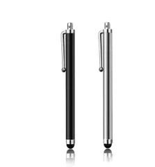 2本セットタッチペンipadスマホタブレット対応高精度ペン先360度描画可能軽量クリップ付きアイパッドたっちぺんペン回し専用ペン黒とシルバー交換可能なペン先タブレットスタイラス
