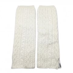 マリクレール ニットレッグウォーマー アイボリー 裏フリース レディース  ゴルフウェア marie claire