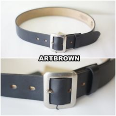 ARTBROWN(アートブラウン)メンズ　レザーベルト　 VGB40142AB 本革 40mm幅ギャリソンベルト クロムエクセル