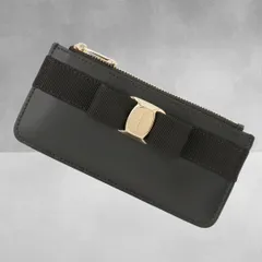 フェラガモ FERRAGAMO 22E010 734494 001 ヴァラ リボン カードケース