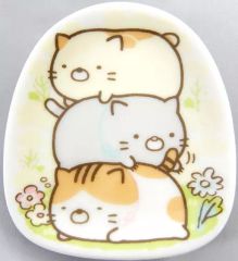 [중고]접시·찻잔(캐릭터) 고양이 3 쿄다이 미니 플레이트 [이치반 쿠지 스미코구라시 네코 쿄다이에 맞았습니다] F상