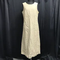 LAURA ASHLEY/ローラアシュレイ★ノースリーブ/ロングワンピース【size:11/M-L/リネン/麻/ベージュ/beige】dress◆TBH994