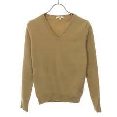 ユニクロ カシミヤ100% 長袖 Vネック セーター M ベージュ UNIQLO ニット レディース