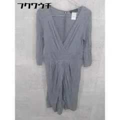 ◇ UNTITLED アンタイトル カシュクール 七分袖 ミニ ワンピース サイズ2 グレー系 レディース 【中古】 【1101280004302】