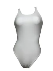 SWIMHXBY 競泳水着 レディース 白 PU ベーシック S-7XL