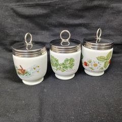 1305 Royal  Worcester ロイヤルウースター エッグコドラー 半熟 卵器 3個セット 磁器 ポーセリン ビンテージ アンティーク