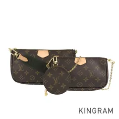 ルイ・ヴィトン LOUIS VUITTON モノグラム ミュルティ ポシェット アクセソワール M44813 カーキ PVC ショルダーバッグ sko【中古】