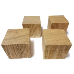 新品 木 板 木材 板 角材 ブロック タモ 国産 【 40mm × 40mm × 40mm 節なし 4本セット 】