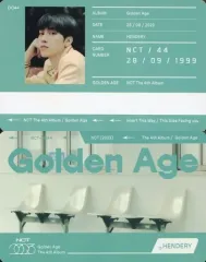 【中古】コレクションカード(男性) NCT/ヘンドリー(HENDERY)/CD「Golden Age」(Collecting Ver.)封入トランスポーテーションカード