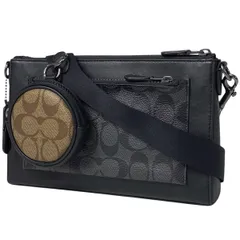 コーチ COACH ホールデン クロスボディバッグ シグネチャー 斜め掛け レディース ボディバッグ コーティングキャンバス ブラック ベージュ C5598 メンズ 【中古】