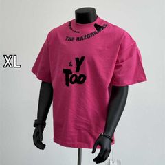 Raf Simons ライトピンク レザーパッチ プリントTシャツ 半袖L 新品 