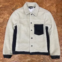 LEVI’S LINE8 ボアジャケット メンズS リーバイス ラインエイト デニム切替 ブラックデニム Levi's Gジャン ジージャン ジーンズ ユーズド USED 古着