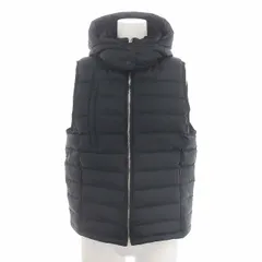 ダブルスタンダードクロージング ダブスタ DOUBLE STANDARD CLOTHING 22AW タフタダウン風ベスト ダウンベスト ジップアップ フード 36 黒 ブラック /DF ■OSのサムネイル