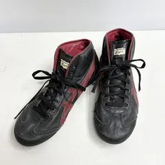 ◆ ONITSUKA TIGER オニツカタイガー スニーカー MEXICO Mid Runner ハイカット 現状品 中古品 ブラック/レッド サイズ/US7 1/2 メンズ 0.68kg