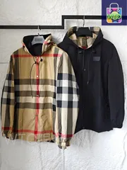 BURBERRY風 リバーシブル チェック フードジャケット [本日WTO|新品未使用品]-WT0輸入-KVA31