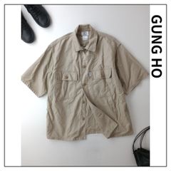 GUNG HO ガンホー コットン ワークシャツ ジャケット 羽織 M ベージュ(115Y＋4386)25N