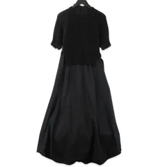 サカイ　Sacai　カシュクールワンピース　ドッキング　刺繍　シルク混　黒　2 2025年最新】sacai ドッキング ワンピースの人気アイテム - メルカリ