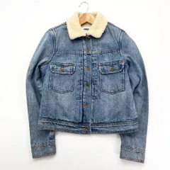 OLD NAVY ☆ レトロな雰囲気ブルー◎ 裏ボア デニムジャケット レディース M 幅広いスタイルに♪ 古着MIX Y2K オールドネイビー■S1229
