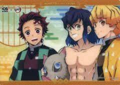 【中古】下敷き 炭治郎＆伊之助＆善逸 下敷き 「無添くら寿司×鬼滅の刃 柱稽古」 オリジナルグッズプレゼントキャンペーン第1弾