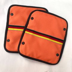 No.502ドイツカラー　シートベルトカバー（オレンジ）2点セット　ハンドメイド