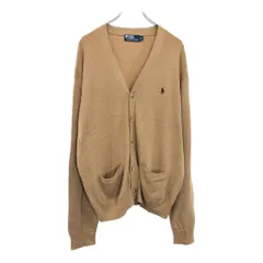 Polo by Ralph Lauren ポロ ラルフローレン コットン ニット カーディガン ベージュ(メンズ XL)中古 古着 U7383